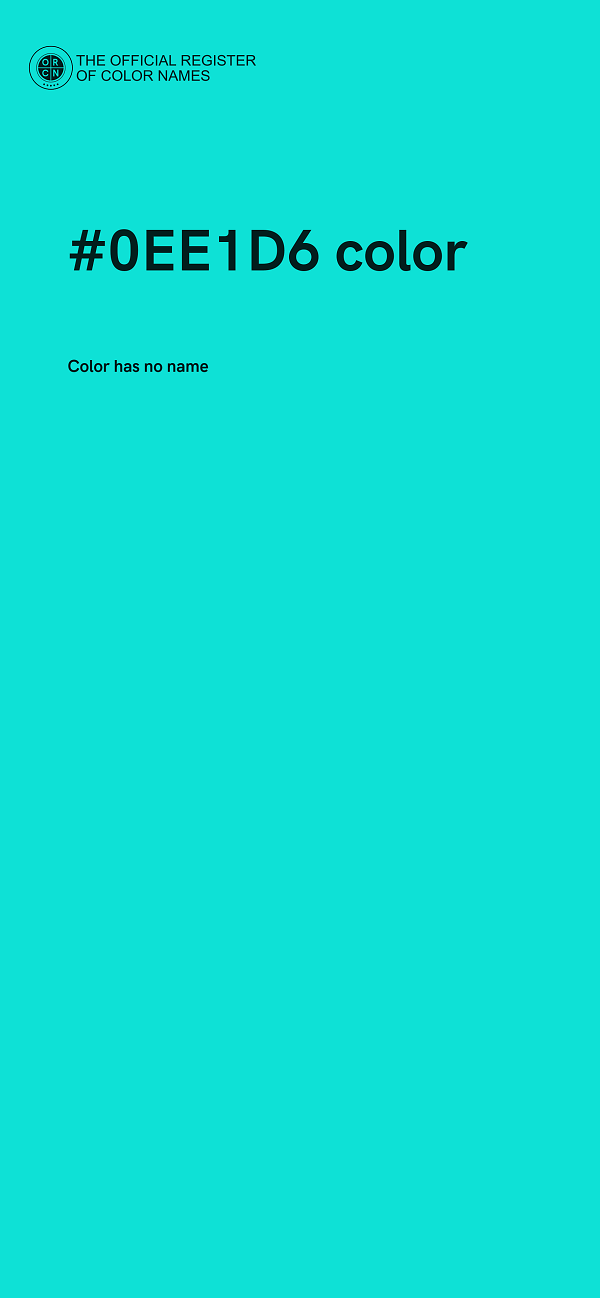 #0EE1D6 color image
