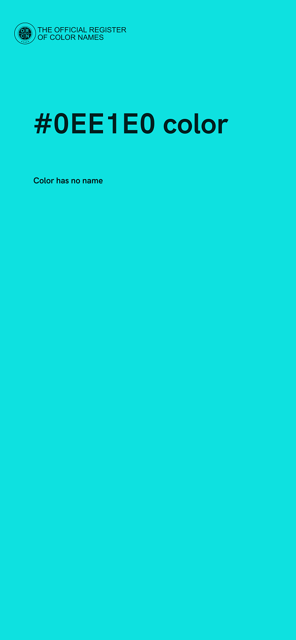 #0EE1E0 color image