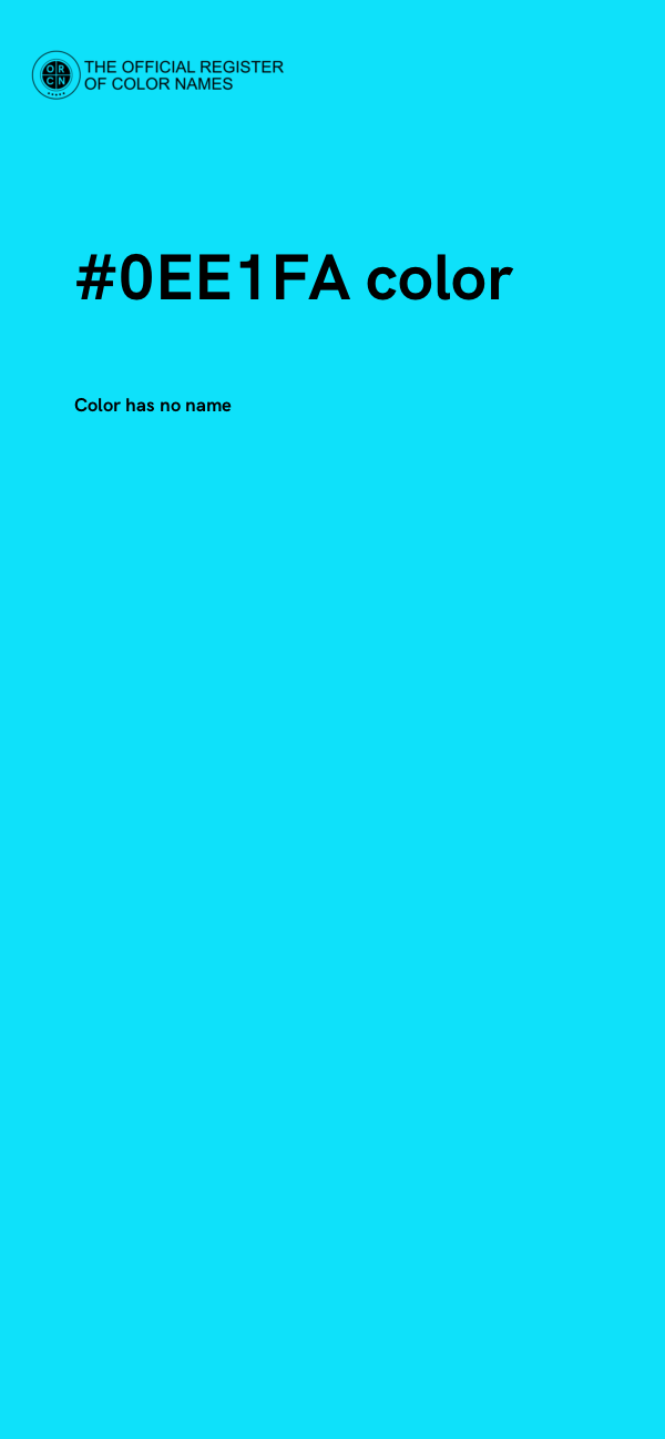 #0EE1FA color image