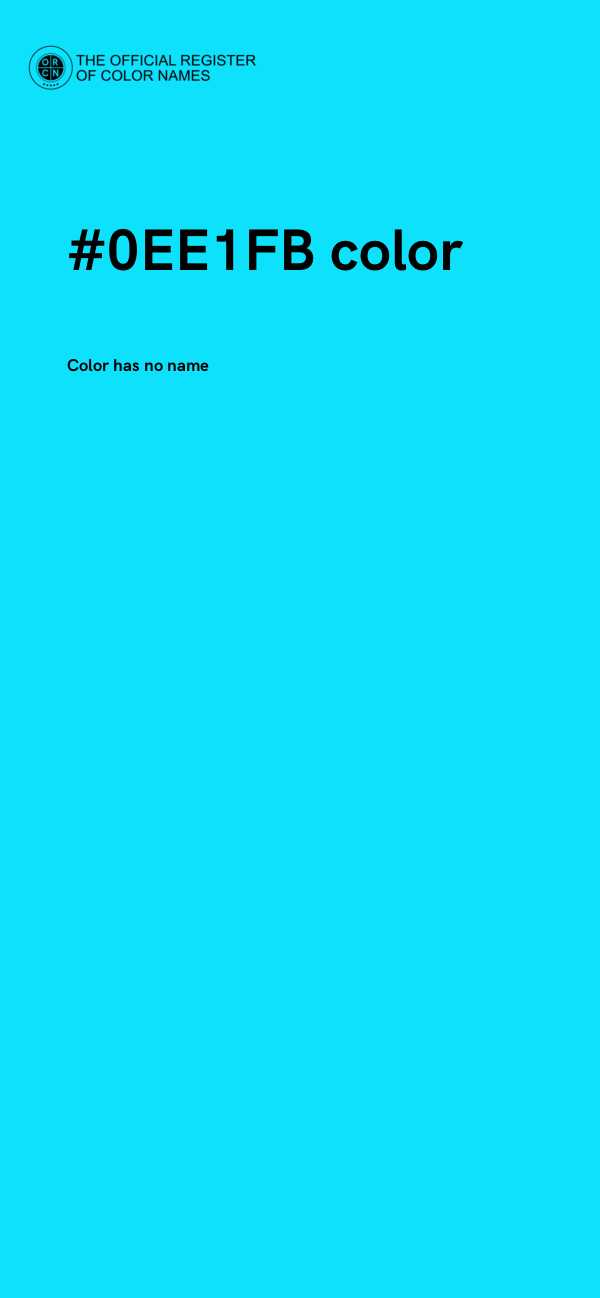 #0EE1FB color image