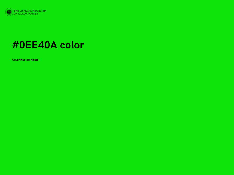 #0EE40A color image