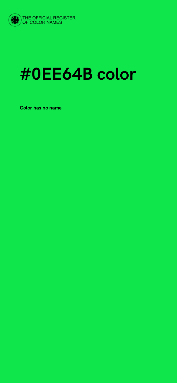 #0EE64B color image