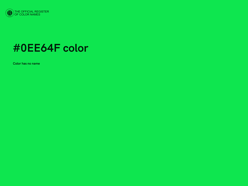 #0EE64F color image