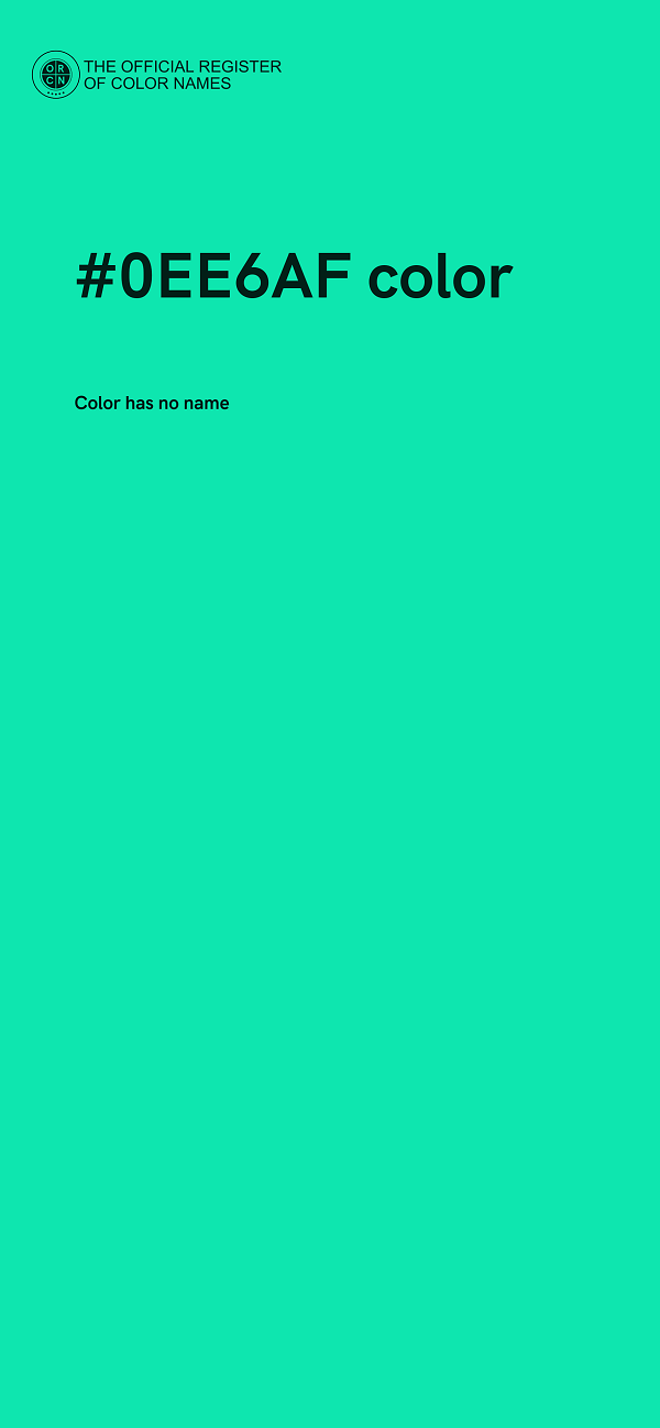 #0EE6AF color image