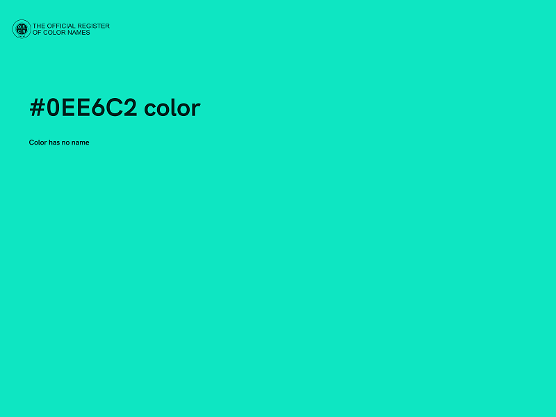 #0EE6C2 color image