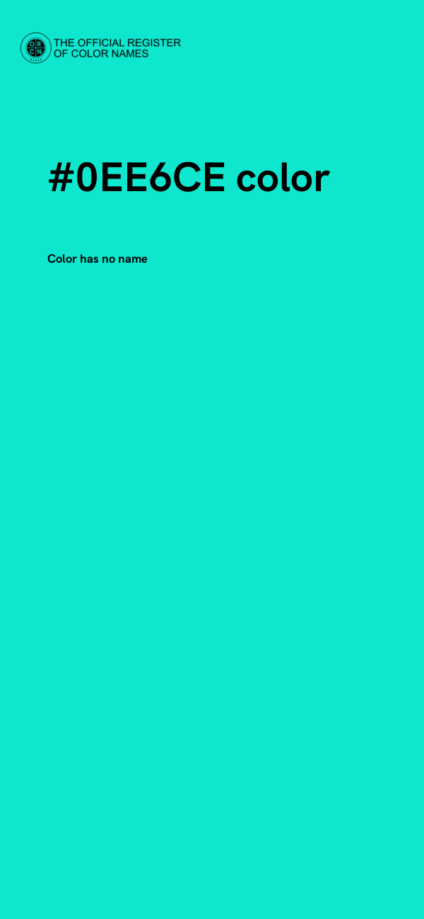 #0EE6CE color image