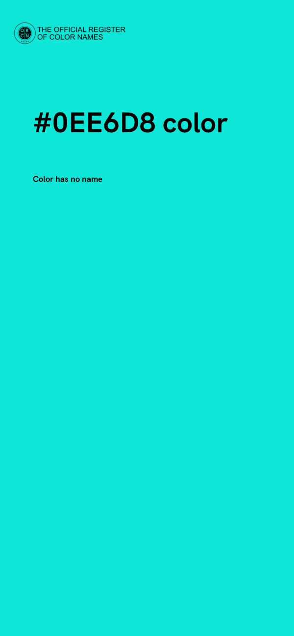 #0EE6D8 color image
