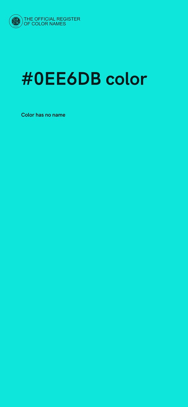 #0EE6DB color image
