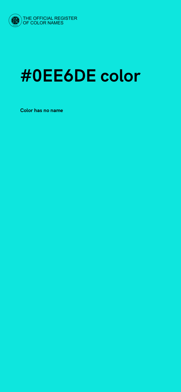 #0EE6DE color image