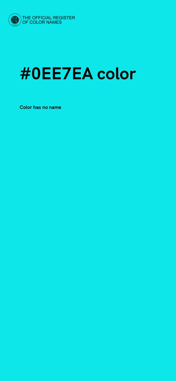 #0EE7EA color image