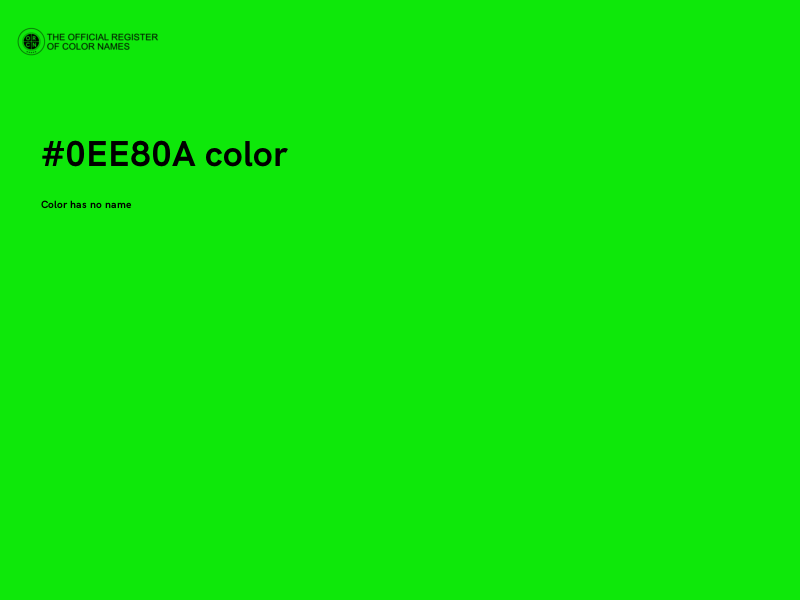#0EE80A color image
