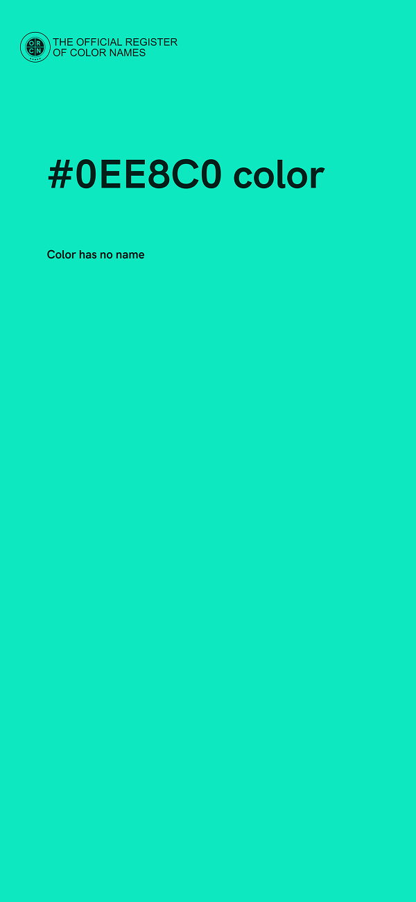 #0EE8C0 color image