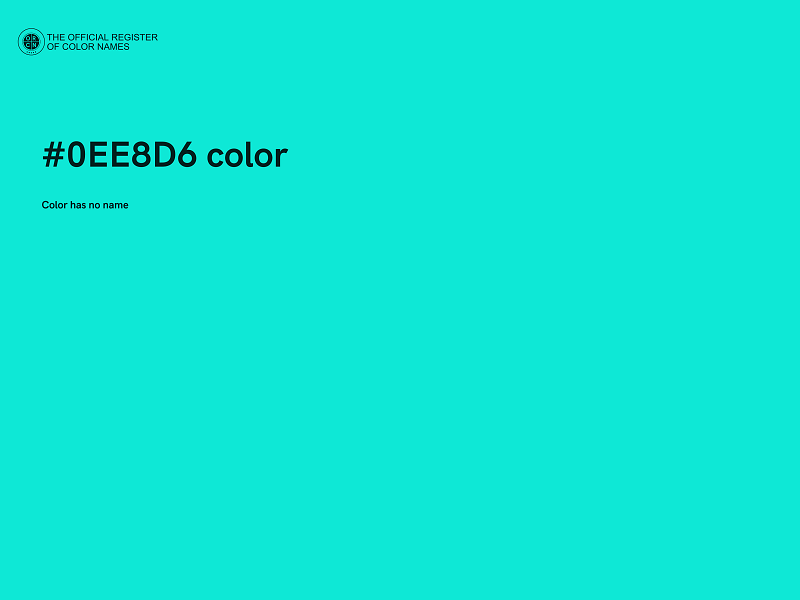 #0EE8D6 color image