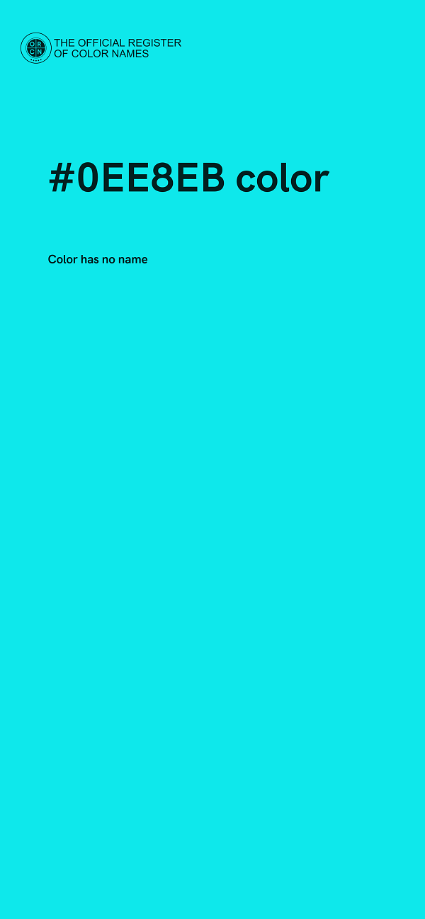 #0EE8EB color image