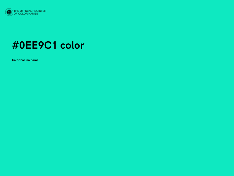#0EE9C1 color image