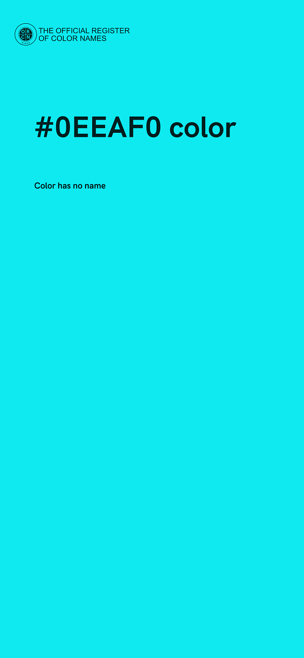#0EEAF0 color image
