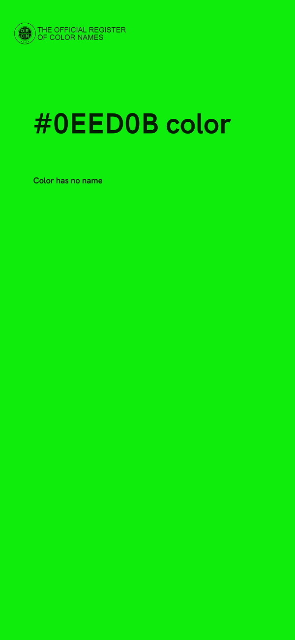 #0EED0B color image
