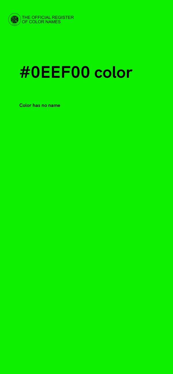 #0EEF00 color image