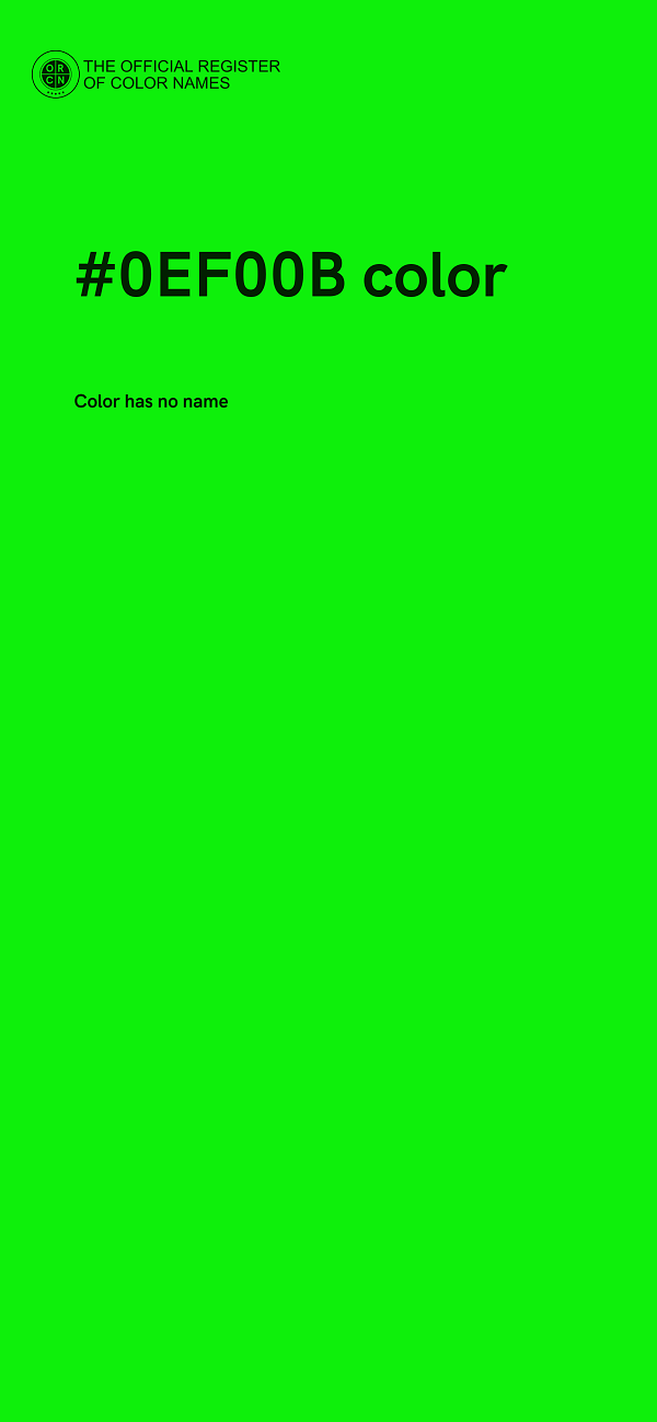 #0EF00B color image