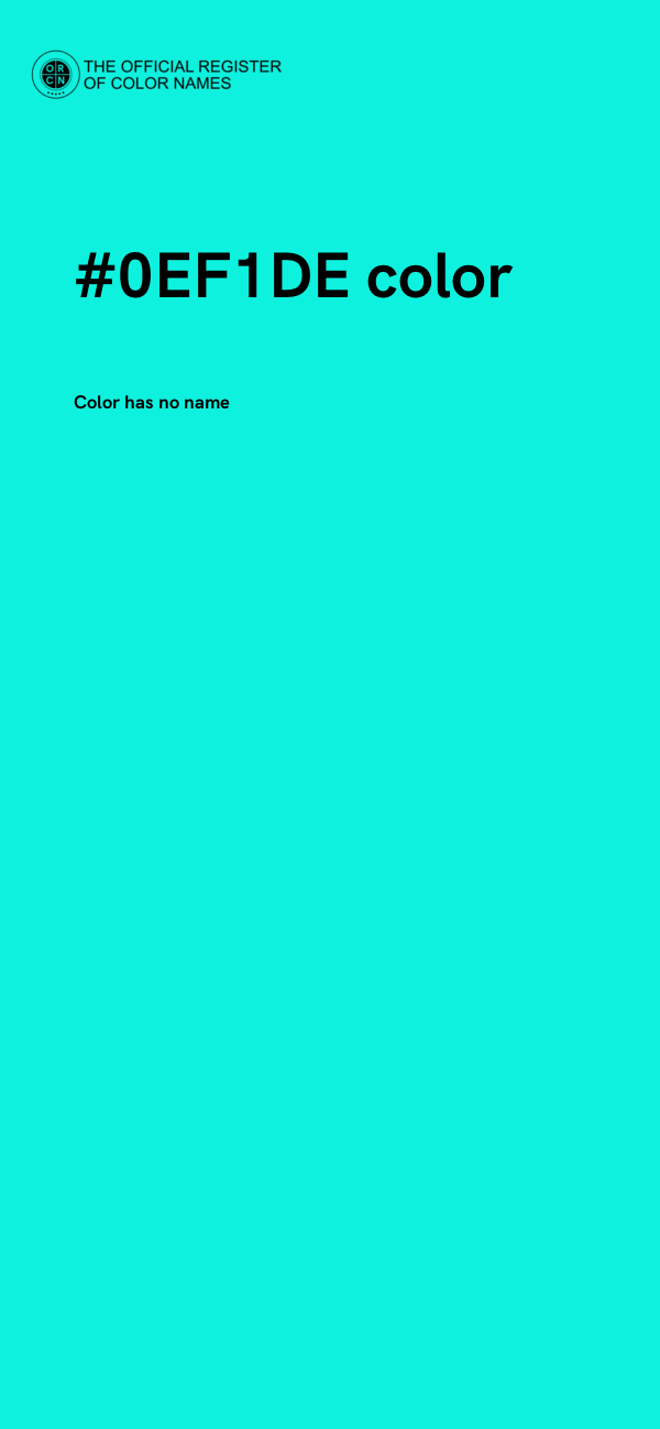 #0EF1DE color image