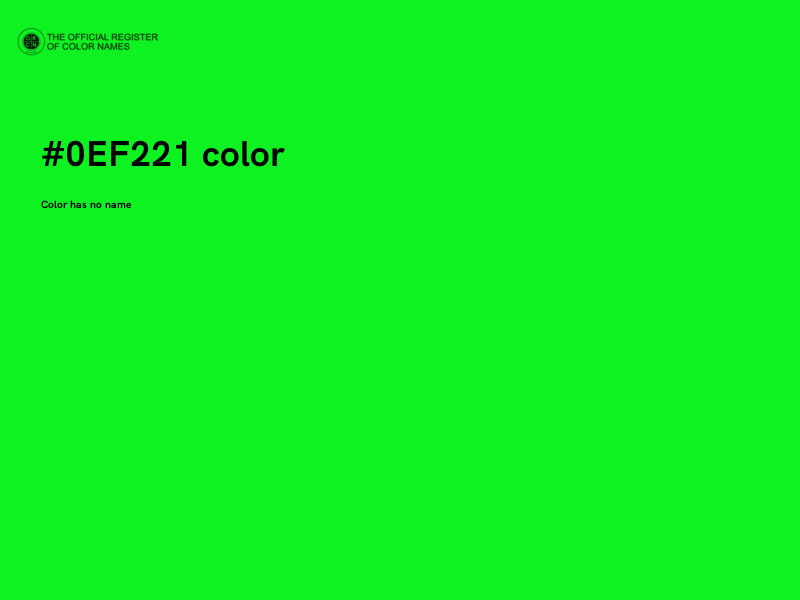 #0EF221 color image