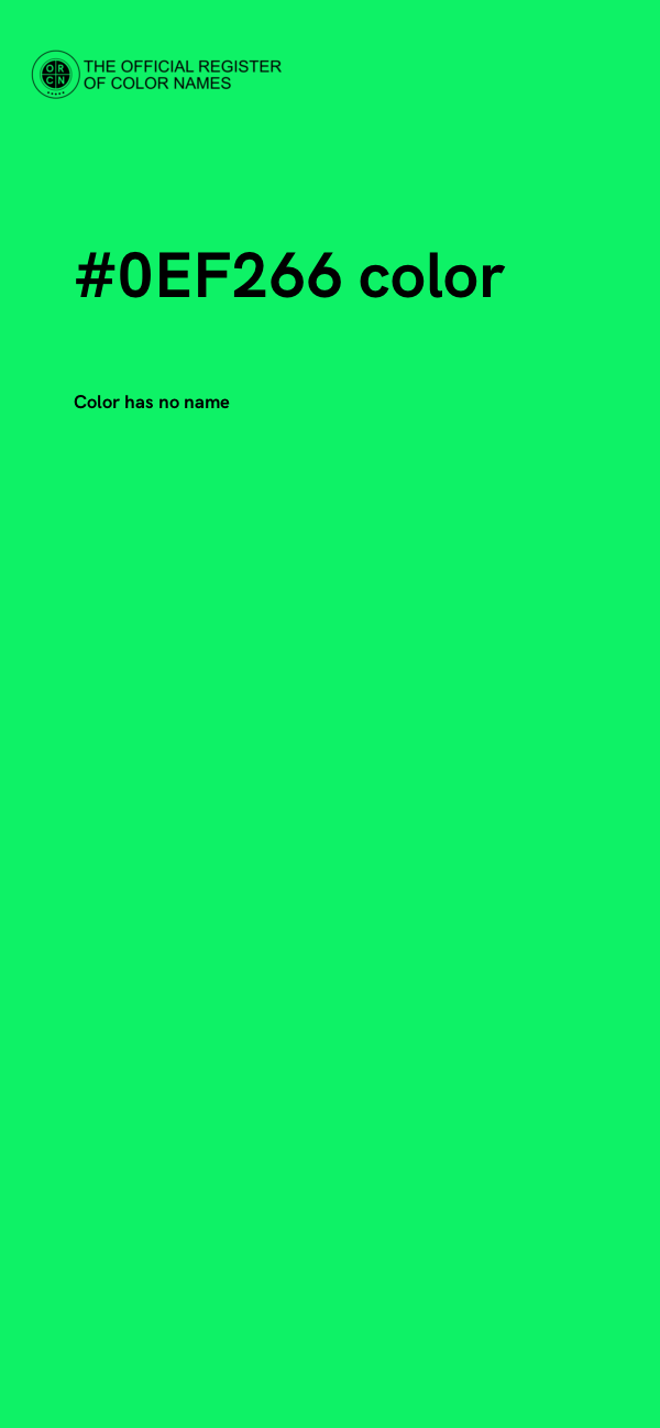 #0EF266 color image
