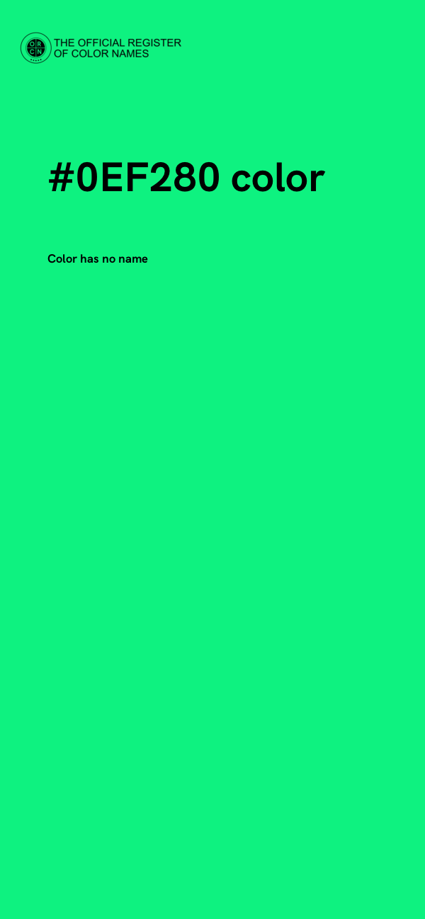 #0EF280 color image