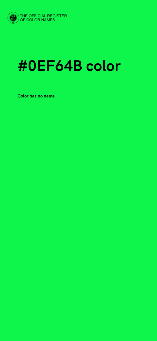 #0EF64B color image