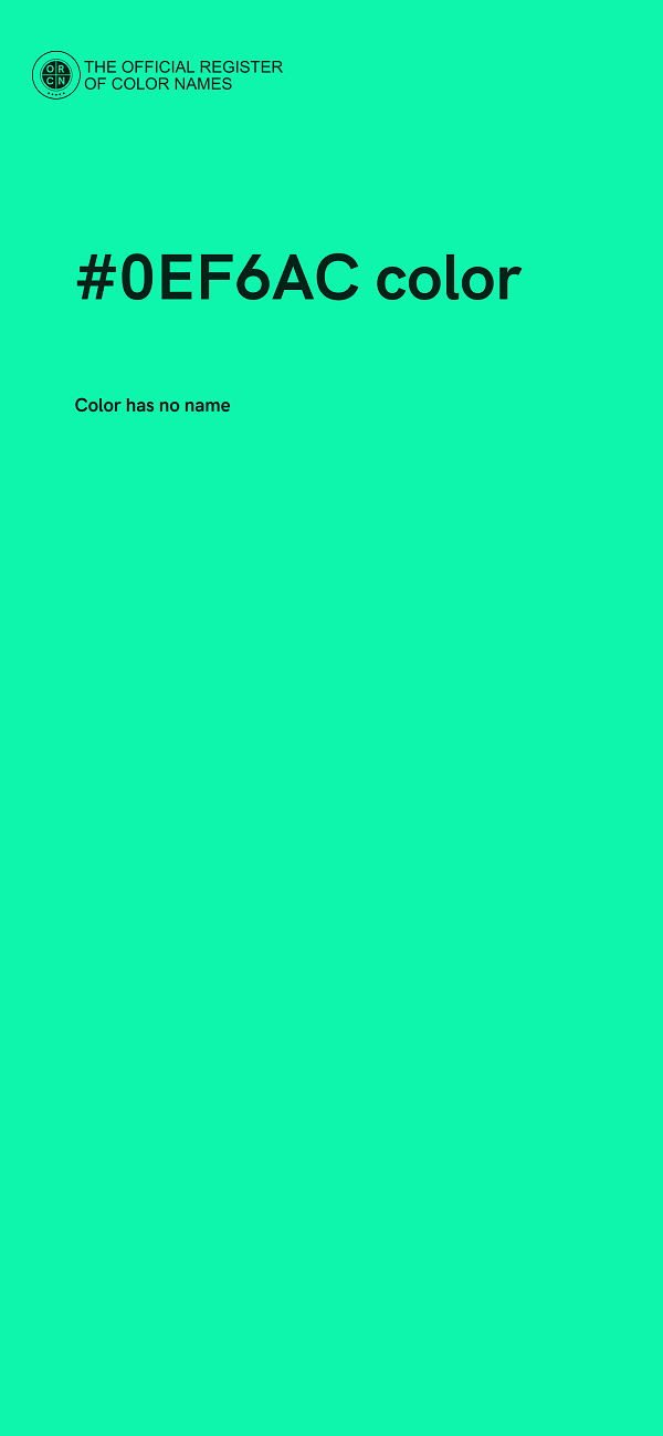 #0EF6AC color image