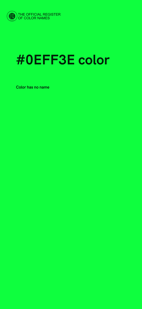 #0EFF3E color image