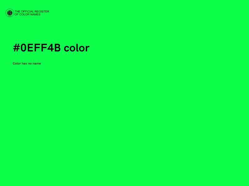 #0EFF4B color image