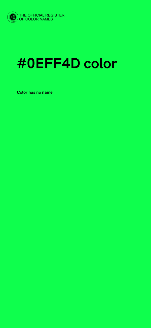 #0EFF4D color image
