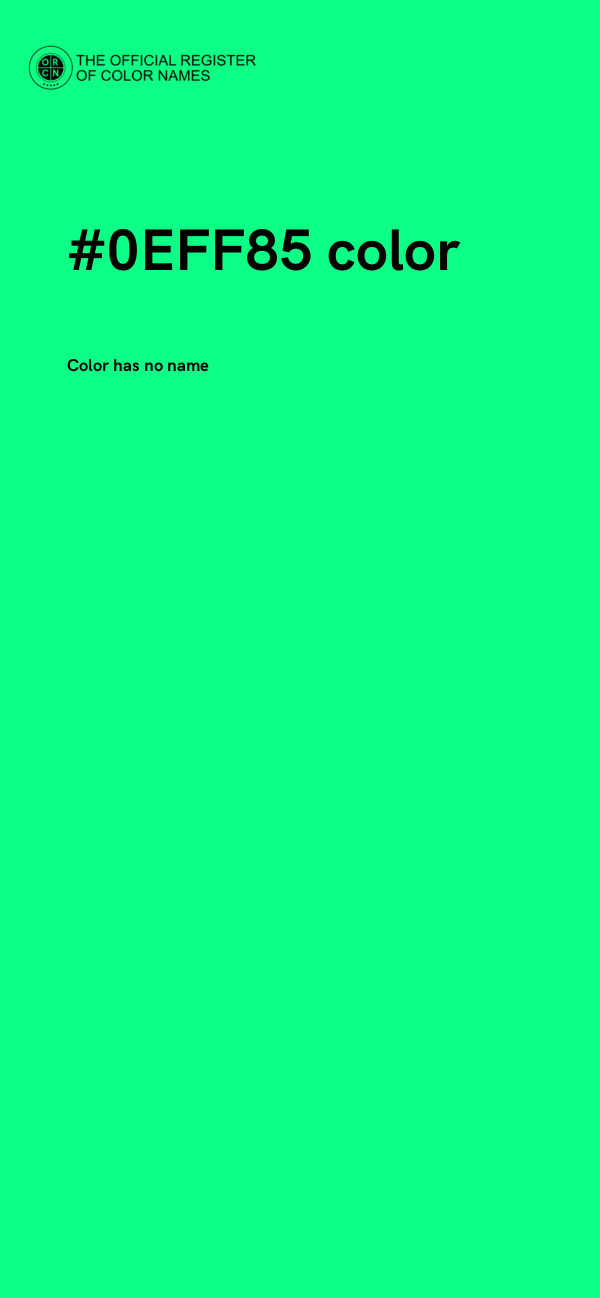 #0EFF85 color image