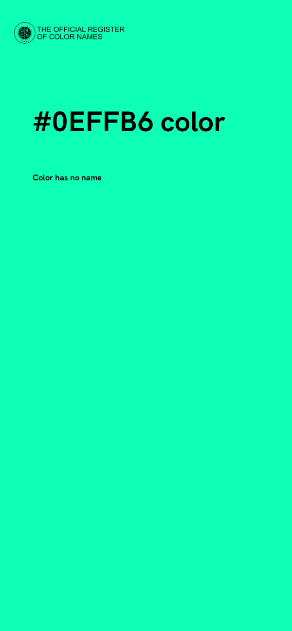 #0EFFB6 color image