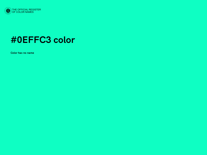 #0EFFC3 color image