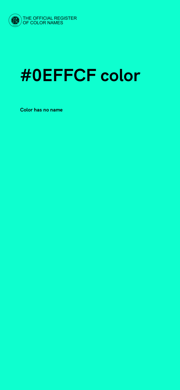 #0EFFCF color image