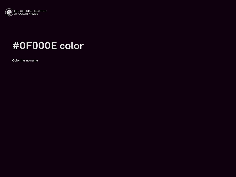 #0F000E color image