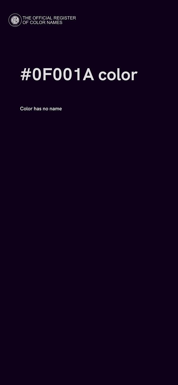 #0F001A color image