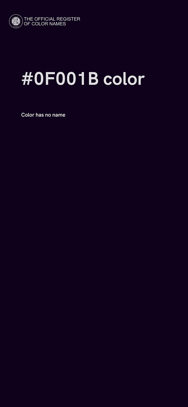 #0F001B color image