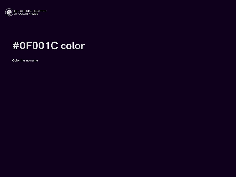 #0F001C color image