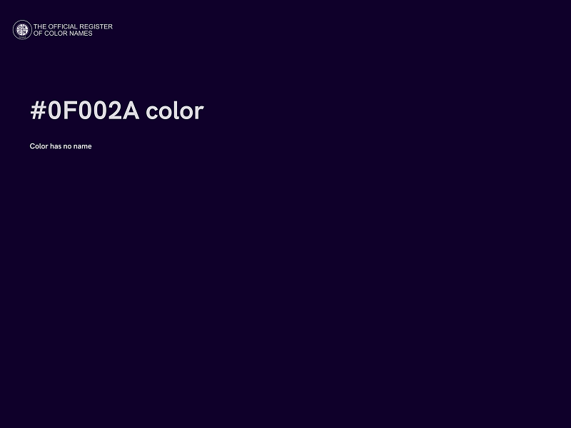 #0F002A color image