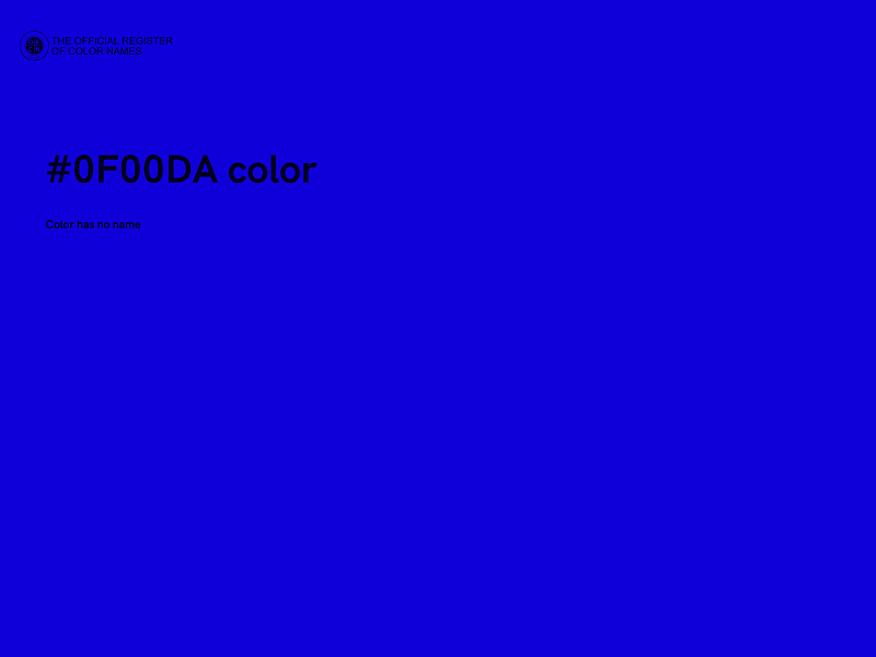 #0F00DA color image