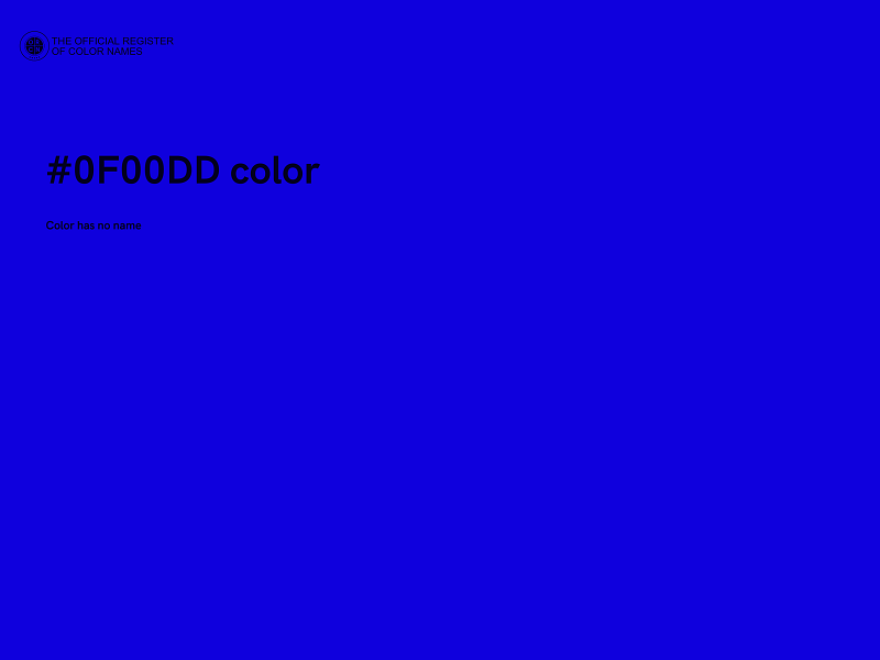 #0F00DD color image