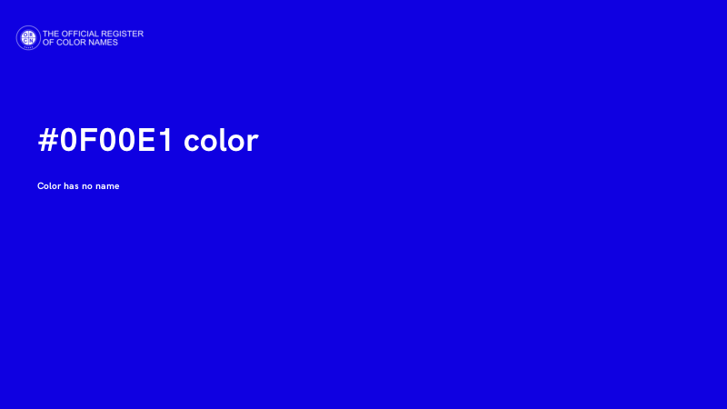 #0F00E1 color image