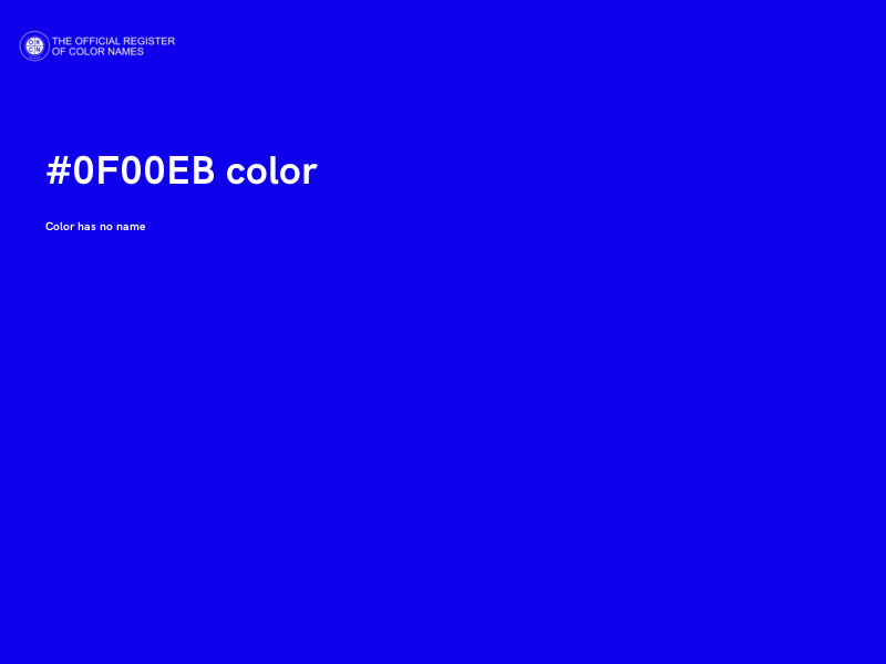 #0F00EB color image
