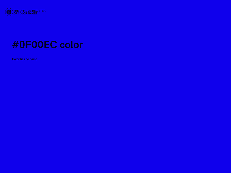 #0F00EC color image