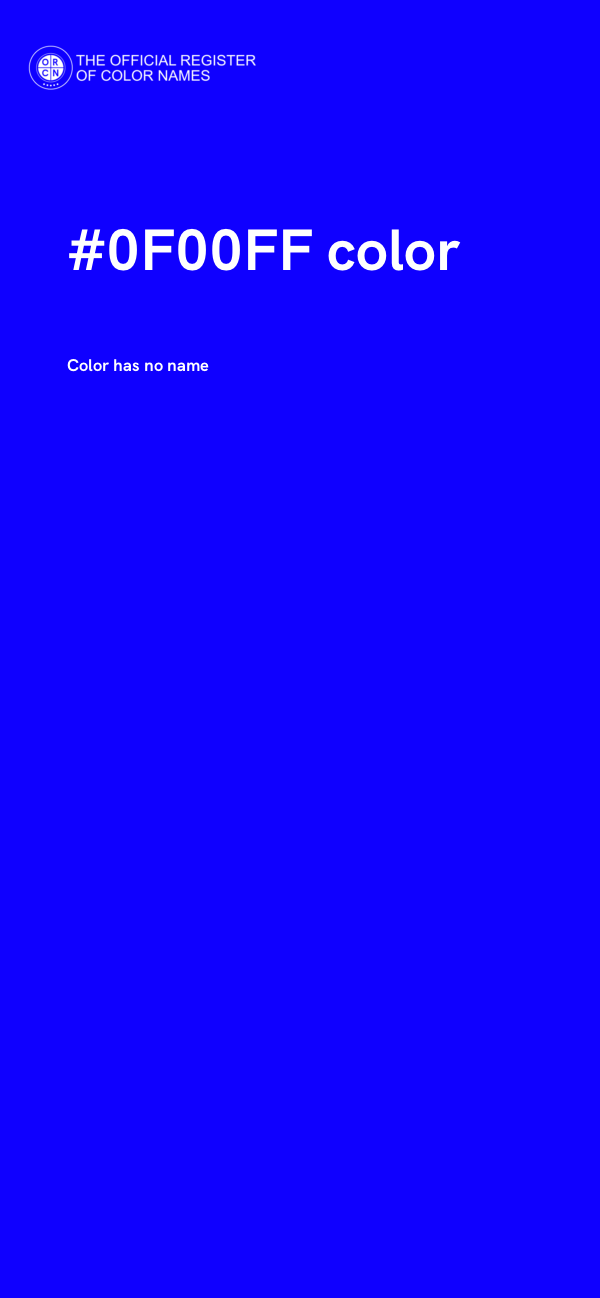 #0F00FF color image