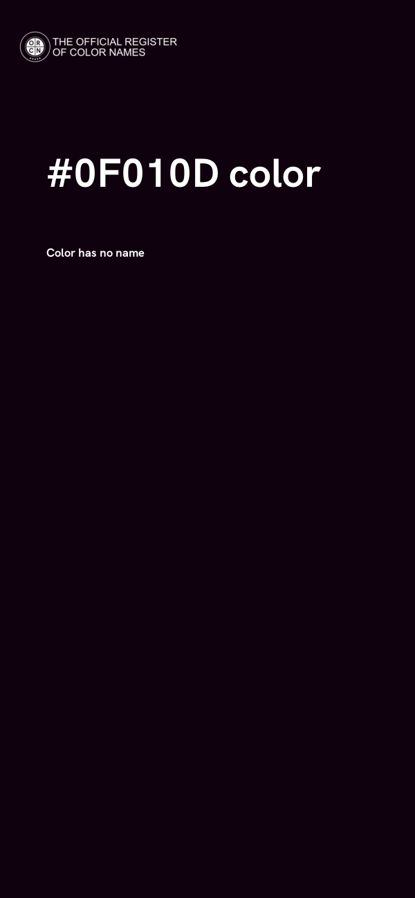 #0F010D color image