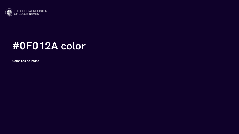 #0F012A color image