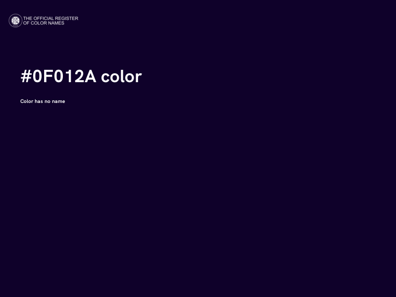#0F012A color image